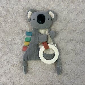 Itzy Ritzy Koala Bear Lovey Security Blanket Gray Teether Crinkle Sensory Toy